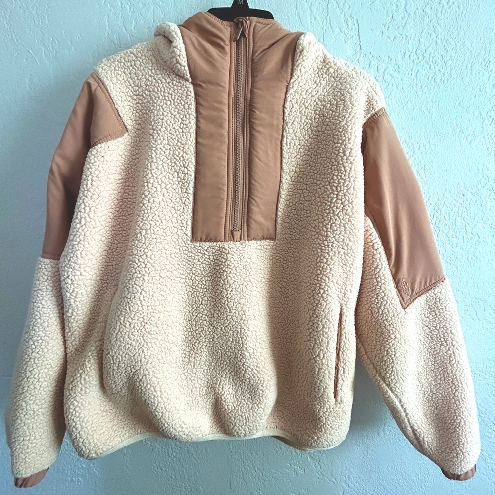 FP Movement, Peach and mauve, fleece hooded pullover